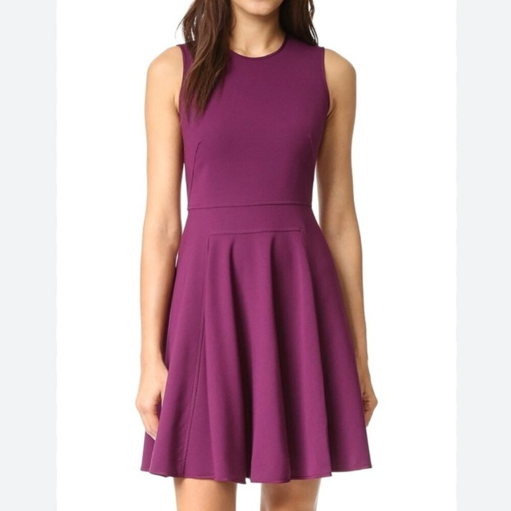 EUC Rebecca Taylor Caley Fit and Flare Dress Sugar Beet Plum Purple Size 0